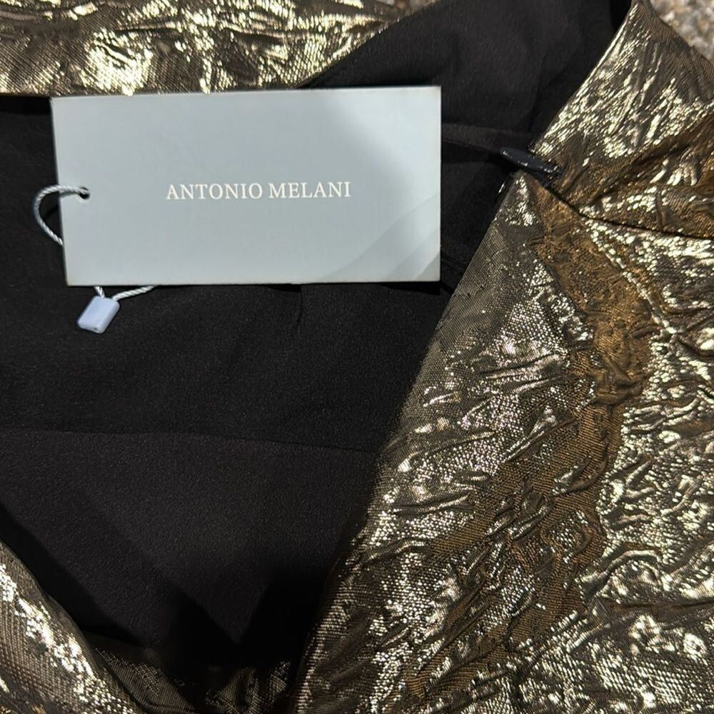 Antonio Melani Bridgett One Shoulder Metallic A-Line Evening Gown Dress Sz 2 NWT - Picture 14 of 16
